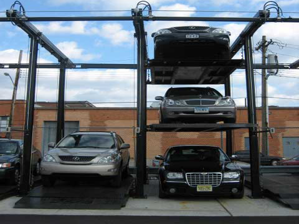 three level storage stacker