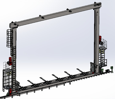 Super-long stacker